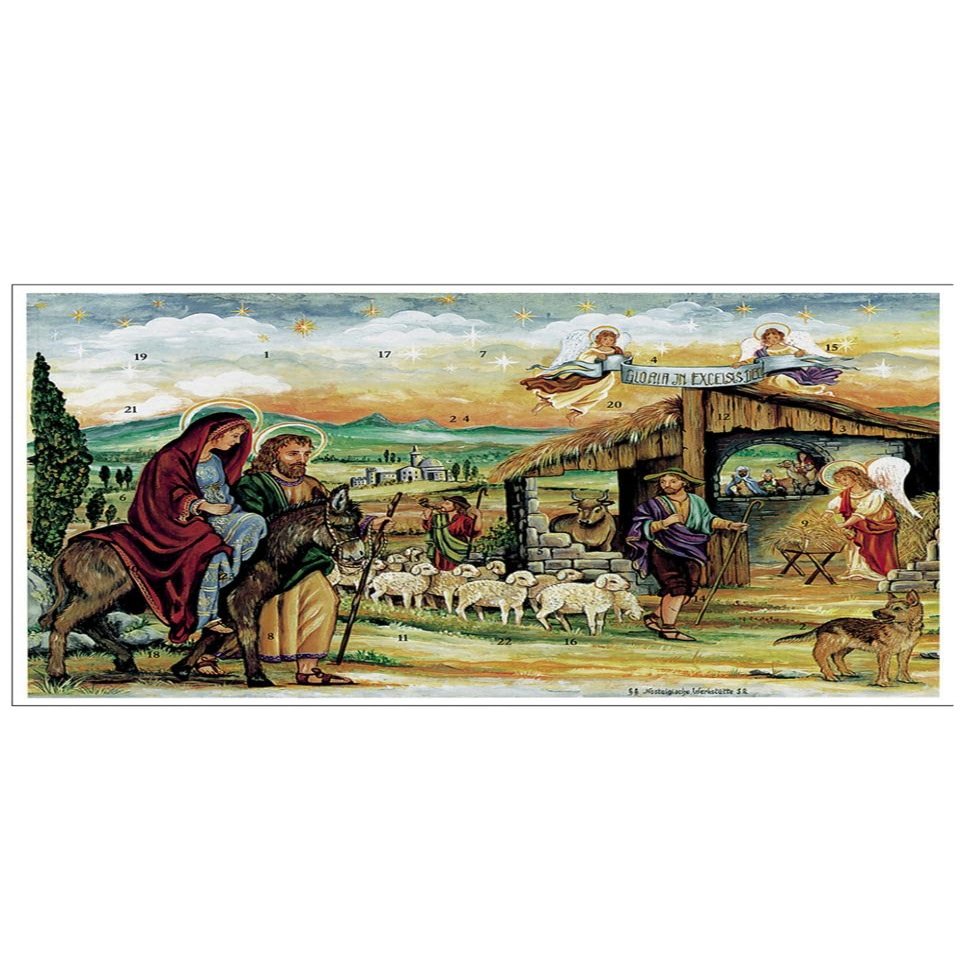 10080 - Calendar - Nativity Scene - 8"H x 11.5"W x .1"D