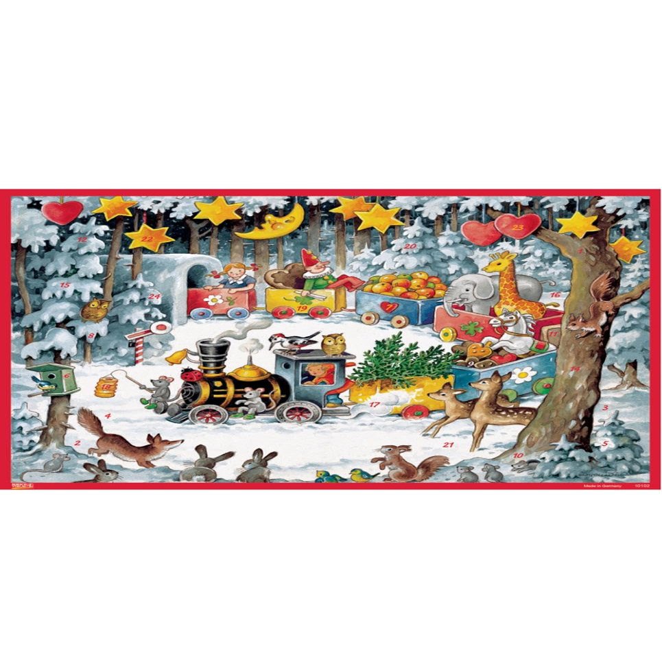 10102 - Calendar - Christmas Train - 8"H x 11.5"W x .1"D