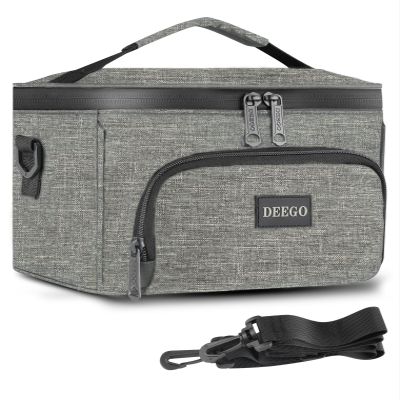 DEEGO Smell Proof Bag,Portable Smell Proof Box&Case, Compact Stash Box Odorless Travel Organizer Bag with Detachable Shoulder Strap Removable Dividers Gifts for Men