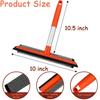 Shower Squeegee Window Squeegee Cleaner for Shower Doors Glass, 2 in 1 Window Cleaning Tool Window Scrubber Handheld Squeegee for Car Windshield with Sponge and Rubber Squeegee, Red view 2