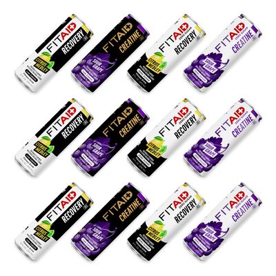 FITAID Post Workout Recovery, Variety Pack, 12 fl oz (24-Pack)
