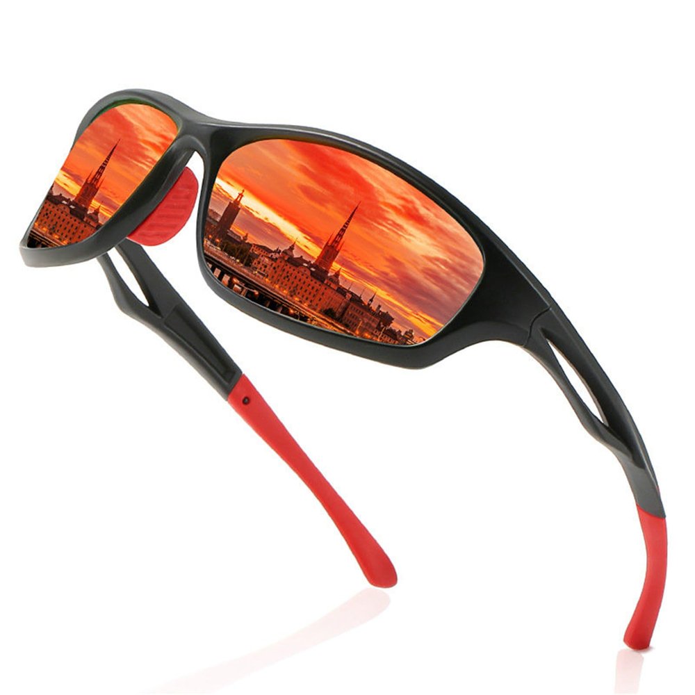 willochra rectangular Full lens Polarized Reading Sunglasses for Men Driving Running Sports Reader UV Protection F28 (black, 4, x)