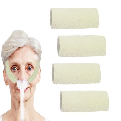 4 Pack Strap Covers Mask Strap Cover, Face Cushion Cover, Headgear Strap Covers face Pads, Comfortable Supplies (Cream Color)