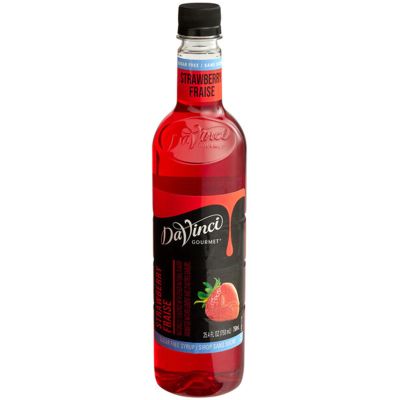Gourmet Sugar Free Strawberry Flavoring/Fruit Syrup 750 mL WS-711SYPSF4STR-NPF