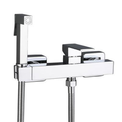 FDAVDNMG Brass HandheldSprayer for Toilet Chrome Baby Cloth Diaper Sprayer for Hot and Cold Water PortableFaucet withHose for Feminine Wash, Pet Washing, Easy to Install