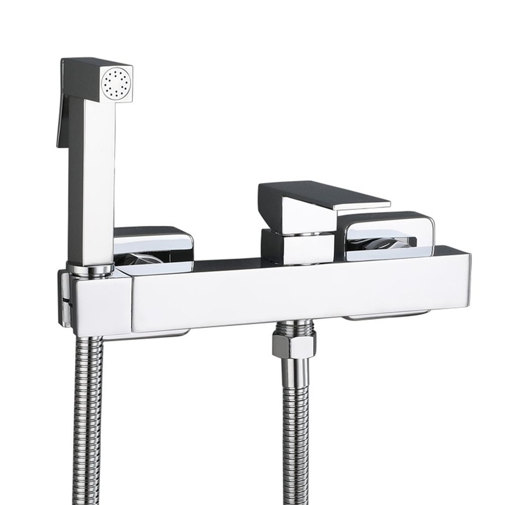 FDAVDNMG Brass HandheldSprayer for Toilet Chrome Baby Cloth Diaper Sprayer for Hot and Cold Water PortableFaucet withHose for Feminine Wash, Pet Washing, Easy to Install