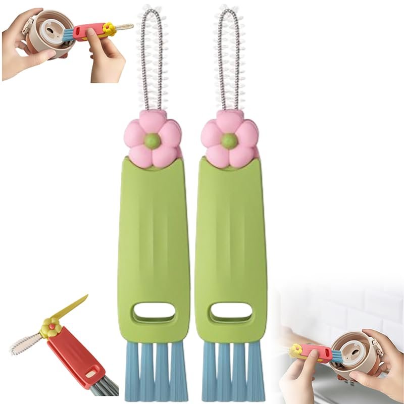 3 in 1 Multifunctional Insulation Bottle Cleaning Brushes - Home Kitchen Cleaning Tools for Cups
