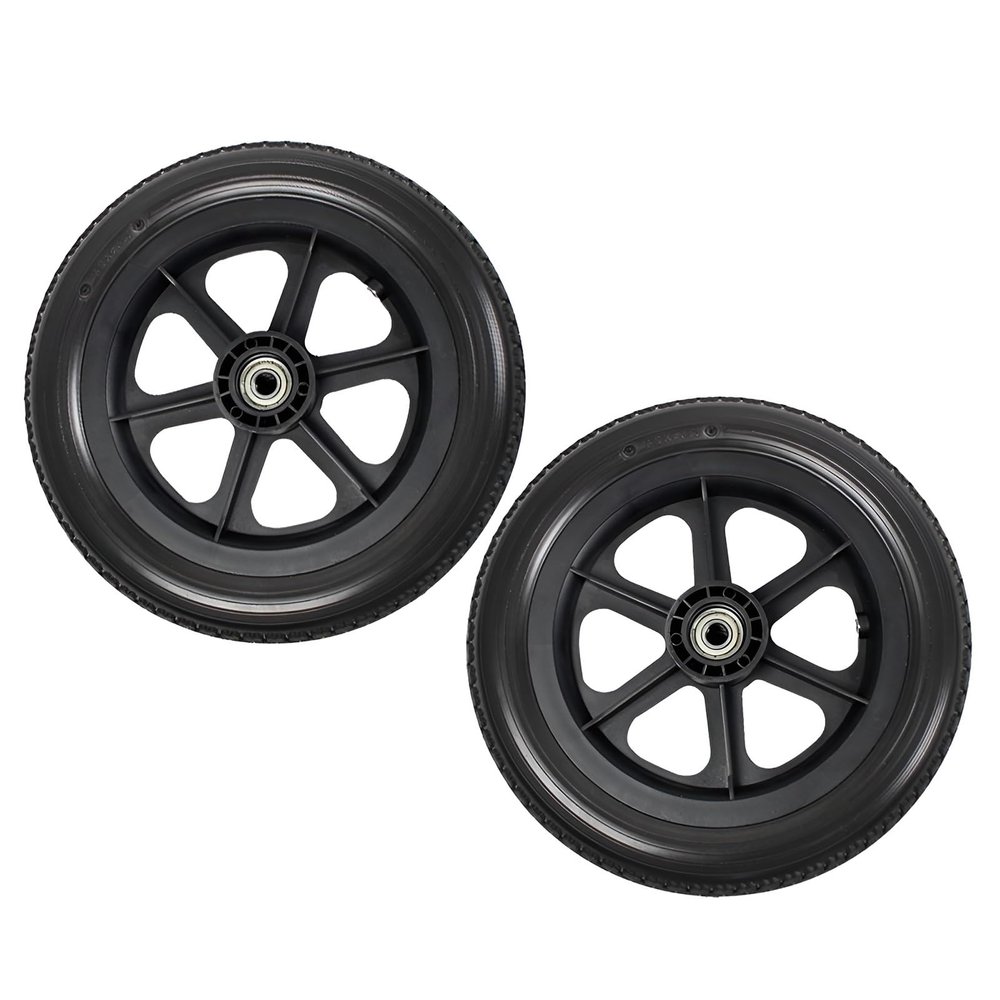 1 Pair 12inch Wheelchair Wheels, Wheelchair Rear Wheels, Manual Wheelchair Accessory, Model 12 x 2, Wheelchair Caster Accessory, Bearing 1/2"