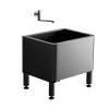 Stainless Steel Sink, Mop Service Basin, Utility Tub Mop Bucket, Commercial Mop Sink, Freestanding Wash Station for Kitchen Restaurant Garage Laundry Room(Black,B-50x38x46cm) view 1