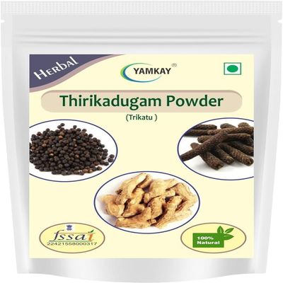 Yamkay Pure Thirikadugam Powder | Trikatu Churna | Katutraya Churna | Three Peppers | Trikatu Herbal Blend (700 GM, Three Peppers)