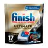 Finish Ultimate Dishwasher Pods, No Pre-Rinse Dishwasher Detergent Soap Removes Burnt-On Stain, with CycleSync Technology, Degreasing & Scrubbing Power, 17 Count view 1