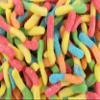 Sour Gummy Worms, Assorted Mini Sour Neon Gummy Candy, Bulk Gummi Worms by Queen City Candy Cave (8 oz) view 1