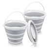 2-Pack Collapsible Buckets - 2.6 Gallon (10L) Large Capacity, Essential for RV, Garden Cleaning, Car Washing, Camping, Fishing, Multi-Purpose Durable Portable Buckets, Easy Storage, Use Anywhere view 1
