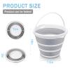 2-Pack Collapsible Buckets - 2.6 Gallon (10L) Large Capacity, Essential for RV, Garden Cleaning, Car Washing, Camping, Fishing, Multi-Purpose Durable Portable Buckets, Easy Storage, Use Anywhere view 2
