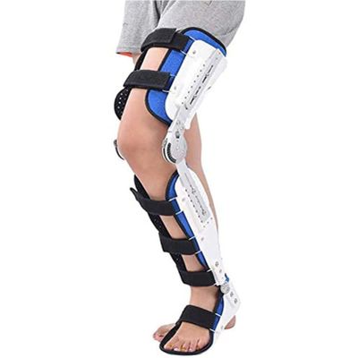 CYHTFGSK Lower Limb Orthosis, Knee Ankle Foot Orthosis Clamp, Fixed with Hiking Boot Clamp, Knee Support Brace, Hip Knee Ankle Foot Orthosis Leg Fracture, Hinged ROM Knee Hip Support Brace