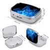 Blue Flame Pill Box Cute Square Pill Case Portable Medicine Tablet Vitamin Holder Organizer for Purse Pocket view 2
