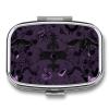 Purple Black Goth Spooky Pill Box Cute Square Pill Case Portable Medicine Tablet Vitamin Holder Organizer for Purse Pocket view 1