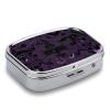 Purple Black Goth Spooky Pill Box Cute Square Pill Case Portable Medicine Tablet Vitamin Holder Organizer for Purse Pocket view 3