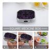 Purple Black Goth Spooky Pill Box Cute Square Pill Case Portable Medicine Tablet Vitamin Holder Organizer for Purse Pocket view 4