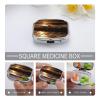 The Waves are Moving Pill Box Cute Square Pill Case Portable Medicine Tablet Vitamin Holder Organizer for Purse Pocket view 4