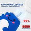 Electric Toothbrush Kids U Shaped with Specialized Foam Toothpaste, Fun Cartoon Dinosaur 360-Degree Cleaning IPX7 Waterproof Design (2-12 Age (Blue)) view 3