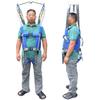 Patient Lift Sling Medical Standing Aid Transfer Gait Belt Strap Walking Exercisers Harness Fold Up Full Body Get Up Sit to Stand Assist for Elderly Senior Blue view 3