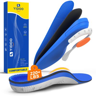 220+lbs Plantar Fasciitis High Arch Support Insoles Men Women-Orthotics Shoe Inserts Flat Feet Pain Relief,Work Sneakers Shoe Insoles -Standing All Day Heavy Duty Support,XS (M 5-6.5/WM 6-7.5)