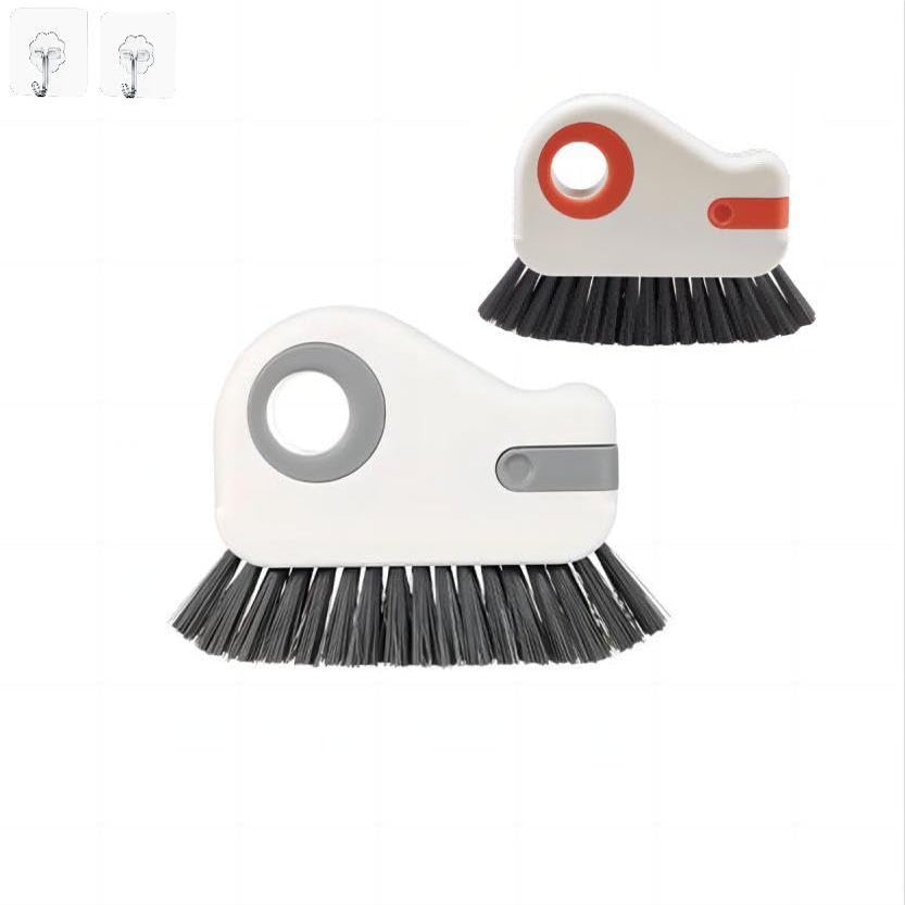 2 in 1 Groove Cleaning Brush Window Track Cleaning Tools,2 PCS Multi-Function Hard Bristle Crevice Cleaning Brushes for Sliding Door,Window Track,Grout Lines,Shower Door Tracks