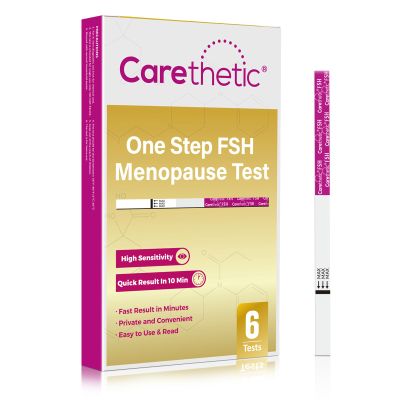[6 Pack] Carethetic Menopause Test Kit - Rapid FSH Test Strips for At-Home Menopause Stage Monitoring, High-Sensitivity Results