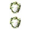 2pcs Holiday Rattan Wreat Xmas Leaves Wreath Forest Wedding Green Leaves Headpiece Wedding Headpiece Flower Girl Head Wreath Boho Headband European and American Canopy Bride/4142 view 1