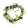 2pcs Holiday Rattan Wreat Xmas Leaves Wreath Forest Wedding Green Leaves Headpiece Wedding Headpiece Flower Girl Head Wreath Boho Headband European and American Canopy Bride/4142 view 4