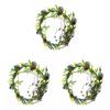 3pcs Silk Rose Hair Wreath Leaves Wreath Headband Festival Headwear Forest Wedding Christmas Pine Cone Wreath Wedding Wreath Faux Sunflower Chrysanthemum Seaside Resort Beaded/4141 view 1
