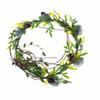 3pcs Silk Rose Hair Wreath Leaves Wreath Headband Festival Headwear Forest Wedding Christmas Pine Cone Wreath Wedding Wreath Faux Sunflower Chrysanthemum Seaside Resort Beaded/4141 view 3
