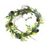 3pcs Silk Rose Hair Wreath Leaves Wreath Headband Festival Headwear Forest Wedding Christmas Pine Cone Wreath Wedding Wreath Faux Sunflower Chrysanthemum Seaside Resort Beaded/4141 view 4