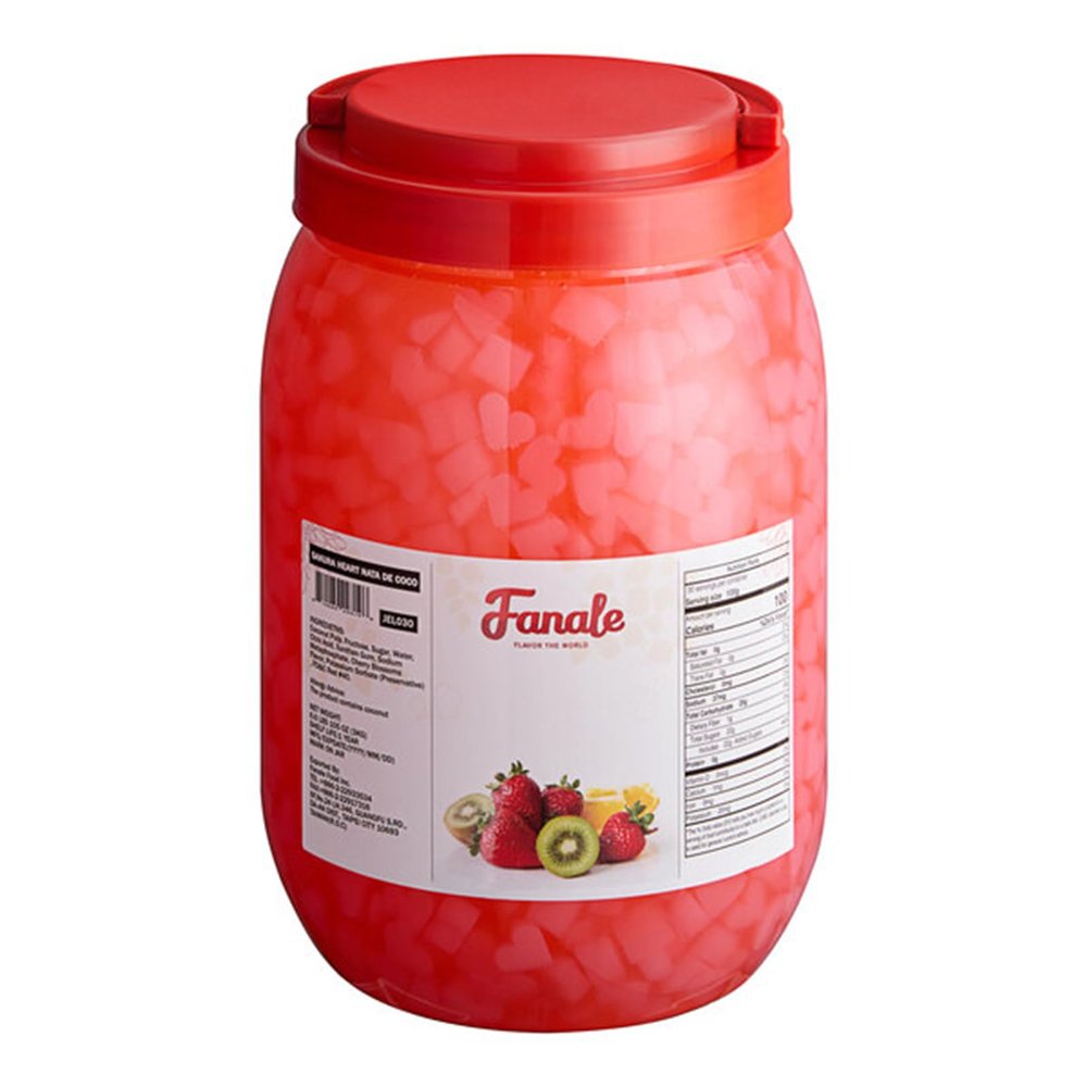 Sakura Cherry Blossom Heart-Shaped Jelly Topping 6.6 lb. WS-999FJLYHRSAK-NPF