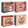 12 Extra large Christmas Gift Paper Bags Bulk with handles -4 Designs Jumbo oversized sacks set for Wrapping Gaint Xmas Holiday Presents view 1