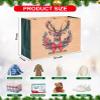 12 Extra large Christmas Gift Paper Bags Bulk with handles -4 Designs Jumbo oversized sacks set for Wrapping Gaint Xmas Holiday Presents view 2