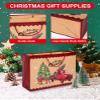 12 Extra large Christmas Gift Paper Bags Bulk with handles -4 Designs Jumbo oversized sacks set for Wrapping Gaint Xmas Holiday Presents view 3