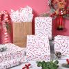 Bolsome 100 Sheets 20 * 14 Inches Candy Cane Tissue Paper for Gift Wrapping Red White Candy Candy Tissue Paper for Gift Bags for Birthday Party Winter Holidays Christmas Party DIY Craft view 3
