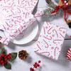 Bolsome 100 Sheets 20 * 14 Inches Candy Cane Tissue Paper for Gift Wrapping Red White Candy Candy Tissue Paper for Gift Bags for Birthday Party Winter Holidays Christmas Party DIY Craft view 4