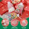 100Pcs Christmas Organza Gift Bags, 4x6 Snowflake Mesh Drawstring for Xmas Wedding Party Favor, Jewelry Candy Goodie - Organza Bags view 2