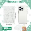 100Pcs Christmas Organza Gift Bags, 4x6 Snowflake Mesh Drawstring for Xmas Wedding Party Favor, Jewelry Candy Goodie - Organza Bags view 3