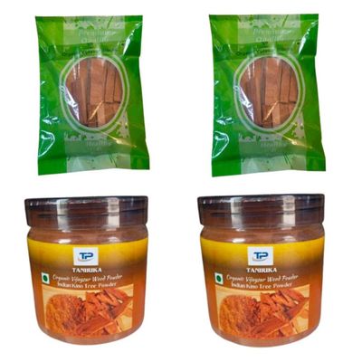 Tanirika Combo of Vijaysar Herbal Wood Blocks 2 * 20PCS & Vijaysar Herbal Wood Powder 2 * 200GM /100% Natural