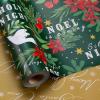 Homeral Reversible Christmas Wrapping Paper Roll - Gold Printed Fly Dove, Poinsettia Flower, Hexagram Star, Letterings for Christmas, New Year Celebration - 17 Inch x 33 Ft(46.8 sq.ft.ttl.) view 1