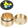 Brass Pill Container, Outdoor Round Shape Brass Box Sealed Practical Jewelry Storage Organizer for Mini Accessories Container (Small) view 4