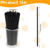 200 Pcs Black Plastic Straws Disposable Drinking Plastic Straws 5.1 Inch Coffee Stirrer Coffee Stir Sticks for Mixing Coffee Milk Cocktail Hot Water Cold Drinks Home Kitchen Bars Supplies view 2