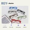 OPULIZE REY Reading Glasses for Women Men, Retro Round Frame with Spring Hinges, Matte Blue +3.00 (Pack of 1) view 4