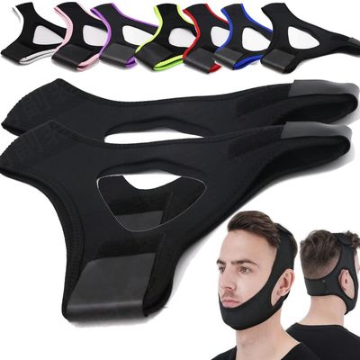 Airflow Jaw Strap Veralabs, Veralabs Air Flow Jaw Strap, Airflow Jaw Strap, Adjustable Jaw Strap for Sleeping Close Mouth, Anti Snoring Chin Strap for Women Men Snoring (Black,2 Pcs)