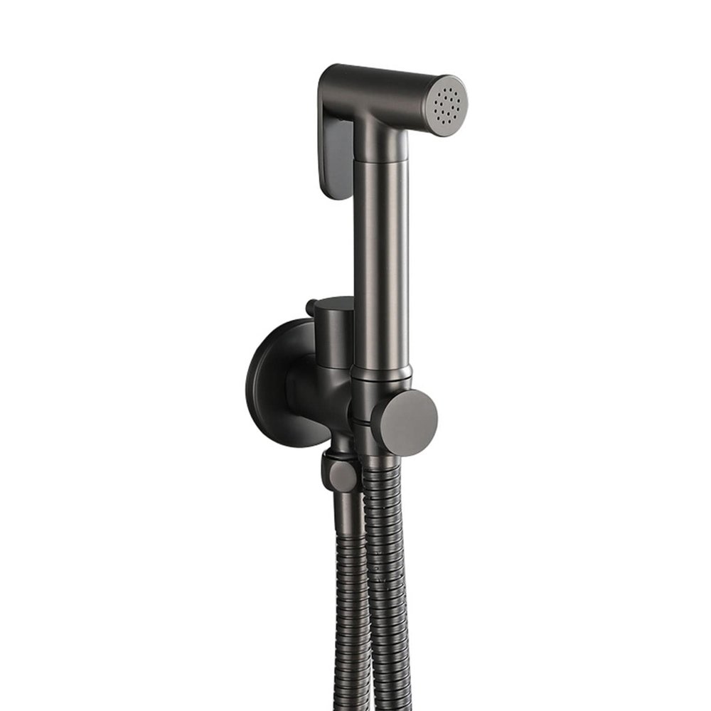 FDAVDNMG HandheldSprayer for Toilet Brass Gun Gray Portable Baby Cloth Diaper Sprayer Hand Held ToiletSprayer Head withHose for Feminine Wash, Pet Washing, Easy to Install