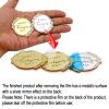 12 Pieces Round Floral Happy Thanksgiving Acrylic Cupcake Disc, Thanksgiving Mini Cake Topper Party Supplies view 4